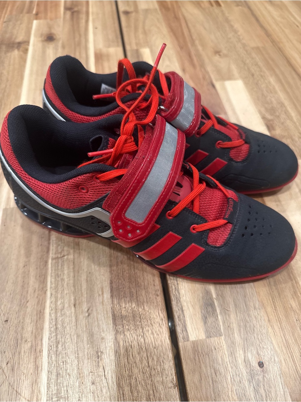 Men’s adidas powerlifting/ weightlifting Red and Black Athletic shoes